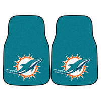 NFL - Miami Dolphins Carpet Car Mat Set - 2 Pieces