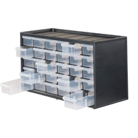 Stanley 14.38 in. W X 8.38 in. H X 6.125 in. D Bin System Polypropylene 30 compartments Black/Clear