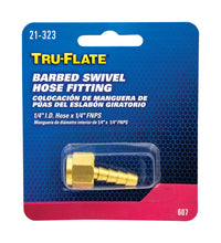 Tru-Flate Brass Barbed Swivel Fitting 1/4 in. Female 1 pc