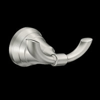 SPOT RESIST BRUSHED NICKEL DOUBLE ROBE HOOK