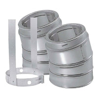 DuraVent DuraPlus 6 in. D X 6 in. D 30 deg Galvanized Steel Elbow Kit with Strap