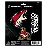 NHL - Arizona Coyotes 3 Piece Decal Sticker Set