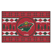 NHL - Minnesota Wild Holiday Sweater Rug - 19in. x 30in.