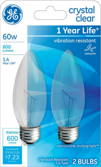 GE CA9 R7S LED Bulb Clear 60 Watt Equivalence 2 pk