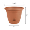 Bloem Terracotta Clay Resin Bell Ariana Planter 8 Dia. in. with Drainage Holes