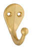 National Hardware 6.4 in. L Brass Gold Zinc Die-Cast Clothes Hook 35 lb. cap. 1 pk