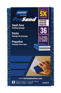 Norton ProSand 4.5 in. L X 2.69 in. W X 1 in. 36 Grit Extra Coarse Small Area Sanding Sponge