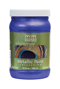 Modern Masters Shimmer Satin Venetian Blue Metallic Paint 1 qt (Pack of 4).