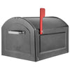 Architectural Mailboxes Pewter Galvanized Steel Post Mounted Mailbox 18.3 L x 12 H x 14 W in.