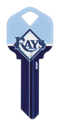 Hillman Tampa Bay Rays Painted Key House/Office Universal Key Blank Single sided (Pack of 6)