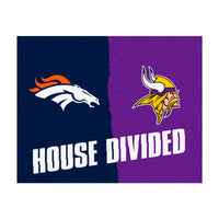 NFL House Divided - Broncos / Vikings House Divided Rug