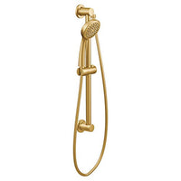 Brushed gold eco-performance showerhead handheld shower