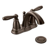 Oil rubbed bronze two-handle high arc bathroom faucet