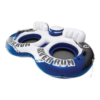 Intex River Run II Blue/White Plastic Adult Inflatable Lounge Float 95.5 L x 62 W in.