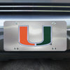 University of Miami 3D Stainless Steel License Plate