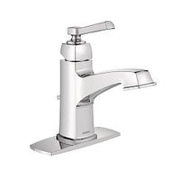 Chrome one-handle bathroom faucet