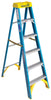 Werner 6 ft. H Fiberglass Step Ladder Type I 250 lb. capacity