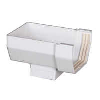 Amerimax 5 in. W X 9 in. L White Vinyl K Gutter Outlet (Pack of 10)