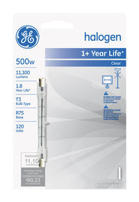 GE 500 W T3 Specialty Halogen Bulb 11,100 lm White 1 pk (Pack of 5)