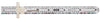 General 6 in. L X 1/2 in. W Stainless Steel Precision Rule Metric