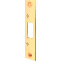 Prime-Line 4.9 in. H X 1.1 in. L Brass-Plated Brass Steel Deadbolt Strike