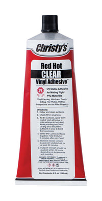 Christy's Red Hot Clear Adhesive and Sealant For PVC/Vinyl 1.5 oz