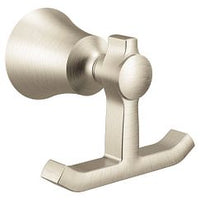 BRUSHED NICKEL DOUBLE ROBE HOOK