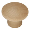 Hickory Hardware P184-UW 1-1/4" Round Natural Woodcraft Unfinished Wood Cabinet Knob