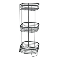 InterDesign 28667 9.5" X 9.5" X 26.25" 3 Tier Matte Black Forma Square Shower Shelf (Pack of 2)