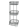 InterDesign 28667 9.5" X 9.5" X 26.25" 3 Tier Matte Black Forma Square Shower Shelf (Pack of 2)