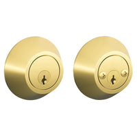 Schlage Bright Brass Metal Double Cylinder Deadbolt