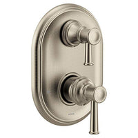 Brushed Nickel M-CORE 3-Series With Integrated Transfer Valve Trim