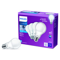 Philips A19 E26 (Medium) LED Bulb Daylight 60 Watt Equivalence 4 pk