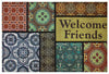 Multy Home 3 ft. L X 2 ft. W Multicolored Welcome Friends Aledfandra Polyester Door Mat