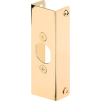 Prime-Line 4.5 in. H X 1 in. L Brass-Plated Brass Door Edge Reinforcer