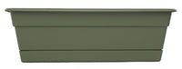 Bloem 5.75 in. H X 18 in. W X 7.5 in. D Plastic Window Box Green