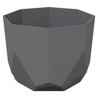 Bloem Charcoal Resin UV-Resistant Hexagon Tuxton Planter 8.125 H x 8 Dia. in.