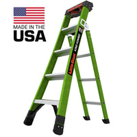 Little Giant King Kombo 5 ft. H Fiberglass Multi-Position Ladder Type IAA 375 lb. capacity