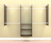 Easy Track 72 in. H X 14 in. W X 96 in. L Wood Deluxe Starter Closet Kit