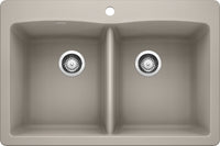 Diamond Equal Double Dual Mount - Concrete Gray