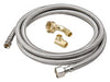 BK Products ProLine 3/8 in. FIP Sizes X 3/8 in. D FIP 48 in. Stainless Steel Dishwasher Supply Line