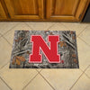 University of Nebraska Camo Rubber Scraper Door Mat