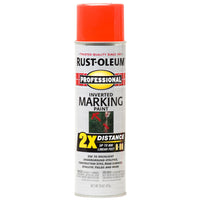 Rust-Oleum Professional Flat/Matte Fluorescent Red-Orange Spray Paint 15 oz (Pack of 6)