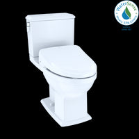 TOTO® WASHLET®+ Connelly® Two-Piece Elongated Dual Flush 1.28 and 0.9 GPF Toilet and Classic WASHLET S500e Bidet Seat with Auto Flush, Cotton White - MW4943044CEMFGA#01