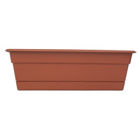 Bloem Dura Cotta 5.75 in. H X 24 in. W X 7.5 in. D Plastic Window Box Terracotta