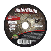 Gator 4 in. D X 5/8 in. Aluminum Oxide Cut-Off Wheel 1 pc