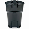 Rubbermaid 32 gal Black Resin Wheeled Garbage Can Lid Included (Pack of 4)