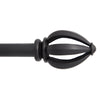 Kenney Lucas Black Leaf Curtain Rod 66 in. L X 120 in. L