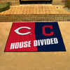 MLB House Divided - Reds / Indians House Divided Rug