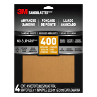 3M Sandblaster 11 in. L X 9 in. W 400 Grit Ceramic Sandpaper 4 pk